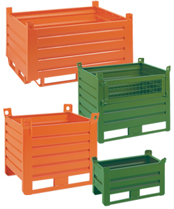 Stahlbehälter, Stapelbehälter und Transportbehälter aus Blech