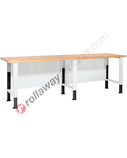 Arbeitstisch mit Holzplatte 3000 x 750 H 740 / 1115 mm Work Master BR