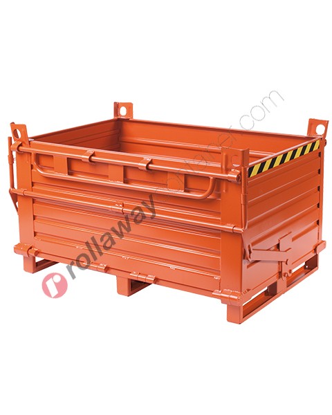 Klappbodenbehälter für stapler mit Einzelboden Kapazität 2000 kg