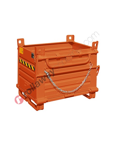 Klappbodenbehälter für stapler kompakt mit Doppelboden Kapazität 2000 kg