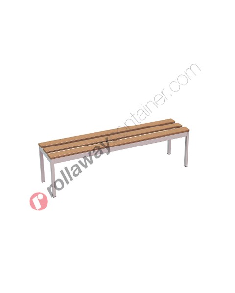 Umkleidebank aus Stahl mit Holzleiste 4-Sitzer