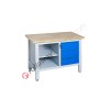 Arbeitstisch mit Holzplatte 1200 x 600 H 865 B009/A1