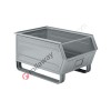 Sichtlagerbox aus Metall mit Kufen an lange Seite 700/630 x 450 H 390