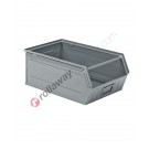 Sichtlagerbox aus Metall mit Griffstange 500/450 x 300 H 200