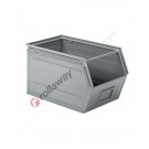 Sichtlagerbox aus Metall mit Griffstange 520/450 x 300 H 300