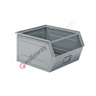 Sichtlagerbox aus Metall mit Griffstange 520/450 x 450 H 300