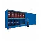 Lagercontainer aus Stahl mit Auffangwanne und 2 Etagen für Fässer 200 lt auf Paletten
