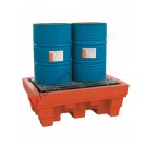 Auffangwanne Kunststoff 370 Liter mit Perforierter Oberseite 1020 x 1420 x 520 mm für 2 Fässer