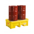 Auffangwanne Kunststoff 305 Liter mit Gitterrost 1350 x 800 x 420 mm für 2 Fässer