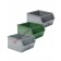 Sichtlagerbox aus Metall mit Griffstange 520/450 x 450 H 300 