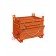 Klappbodenbehälter für stapler kompakt mit Doppelboden Kapazität 2000 kg orange