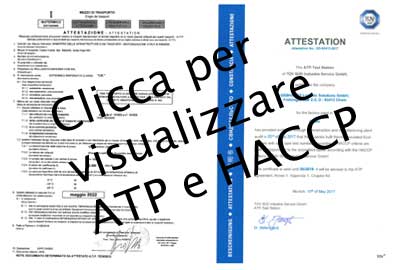ATP-Zertifizierung für frischen und gefrorenen Transport und HACCP-Zertifikat