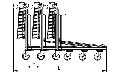 Maße Plattformwagen stapelbar mit Klappkorb