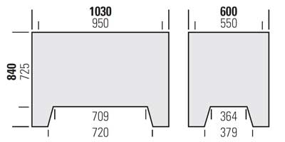 Palettenbox Kunststoff 1030 x 600 H 840 ab 400 Liter